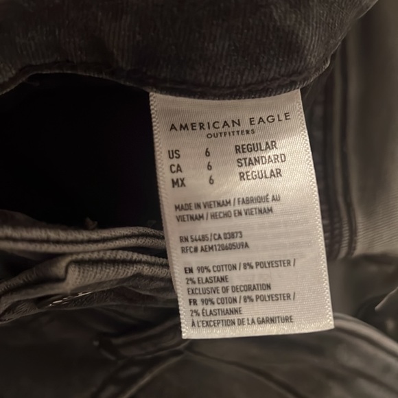 American Eagle charcoal gray jeans - Picture 3 of 3